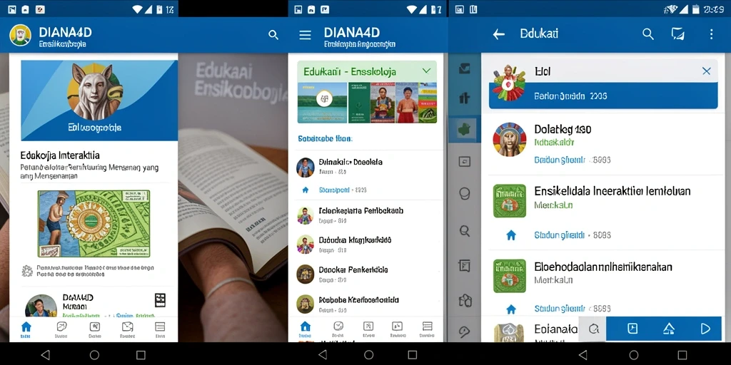 Screenshot utama DIANA4D menunjukkan antarmuka aplikasi yang interaktif.