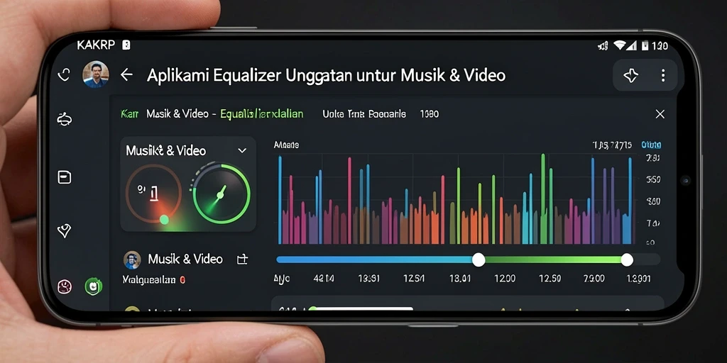 Tampilan antarmuka KAKRP dengan fitur Equalizer yang menarik.