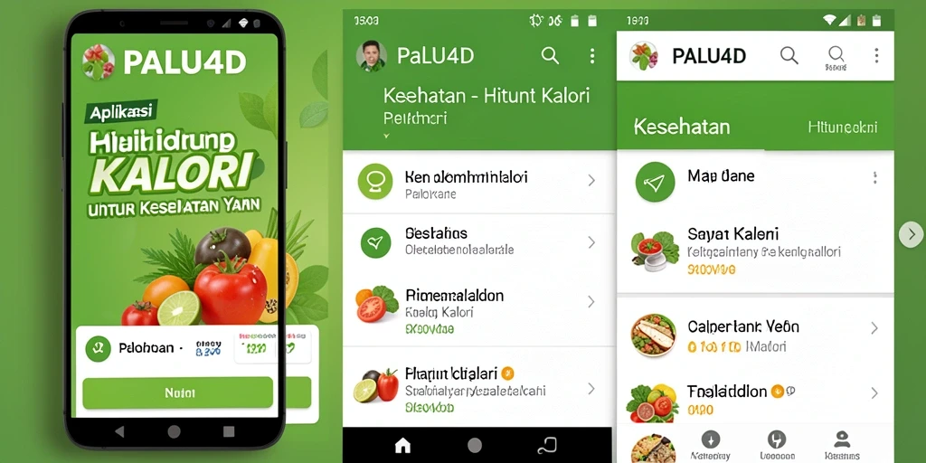 Tampilan antarmuka PALU4D yang intuitif untuk menghitung kalori.