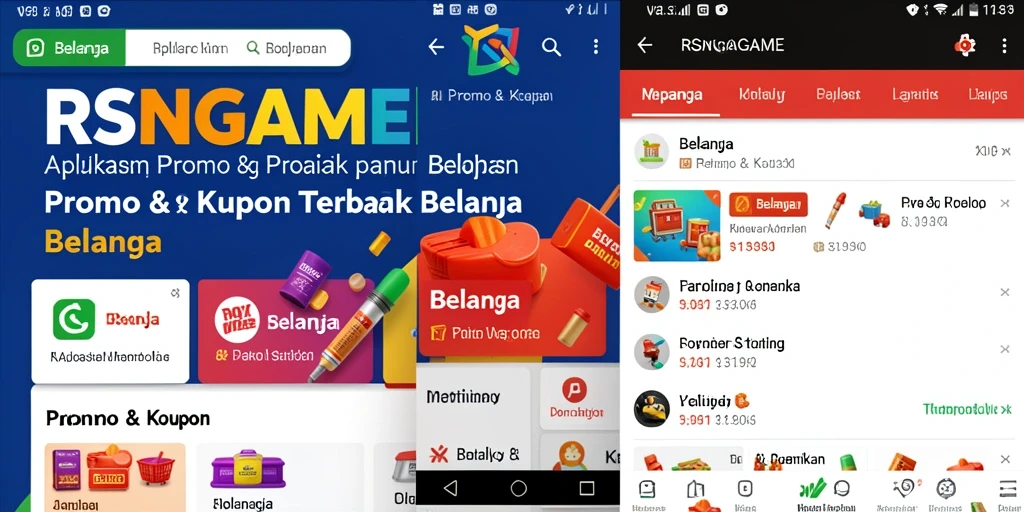 Tampilan antarmuka pengguna RSNGAME untuk promo dan kupon.